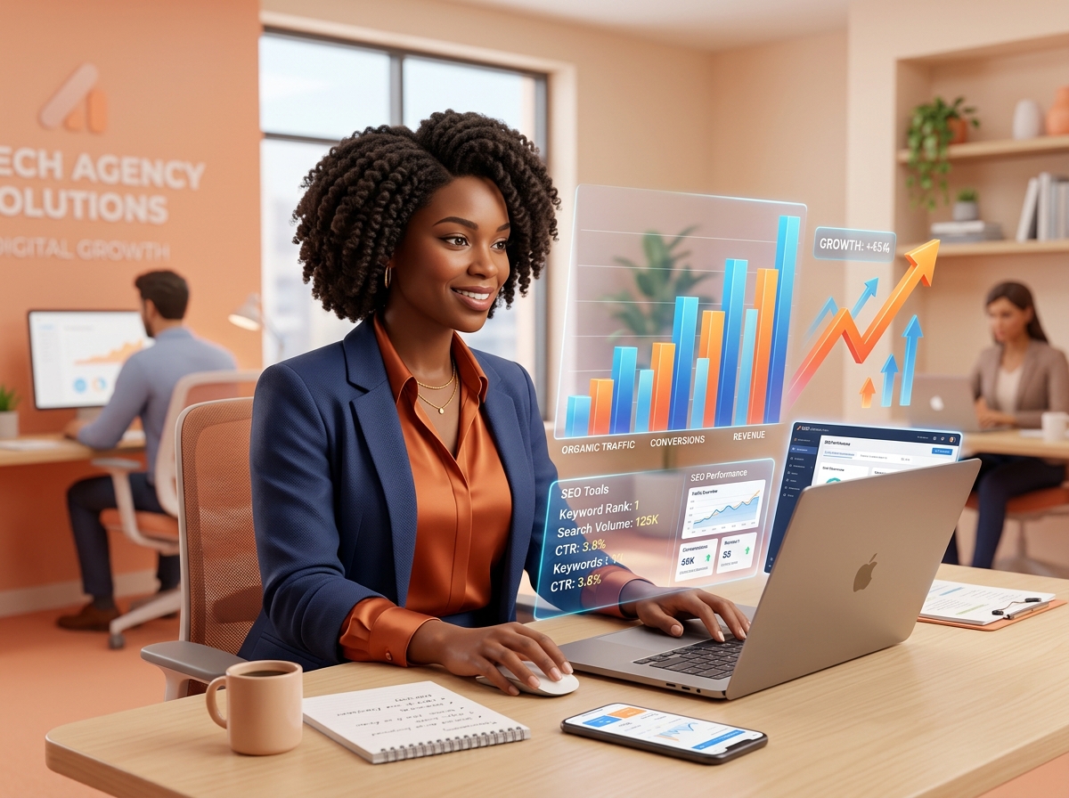 Content marketing specialist developing SEO-friendly content strategy
